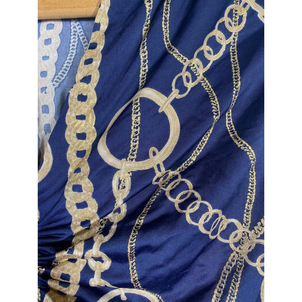 Cache Top Chain Link Equestrian Stretch Knit Gath… - image 8